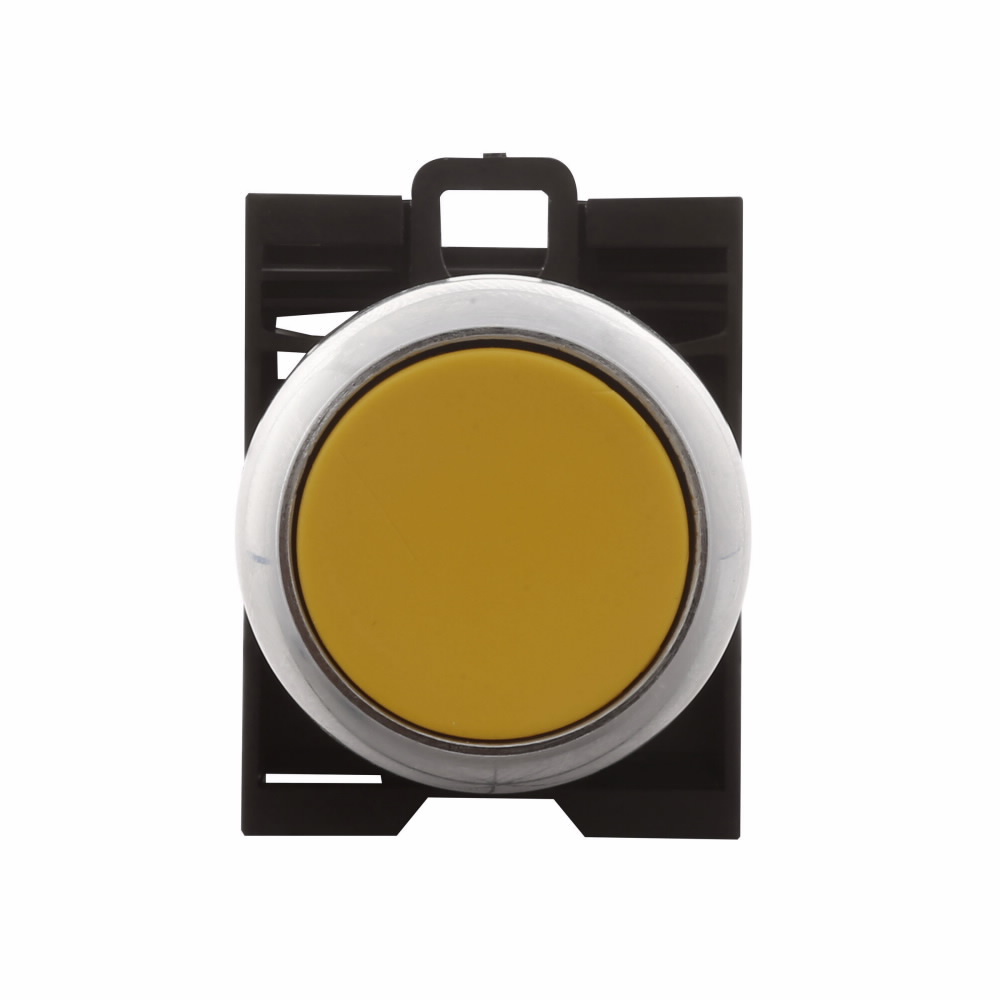Eaton M22 modular pushbutton, 22.5 mm, Non-illuminated, Metal, Momentary, NEMA 4x, 13, IP67, IP69K (IP66 key-release)