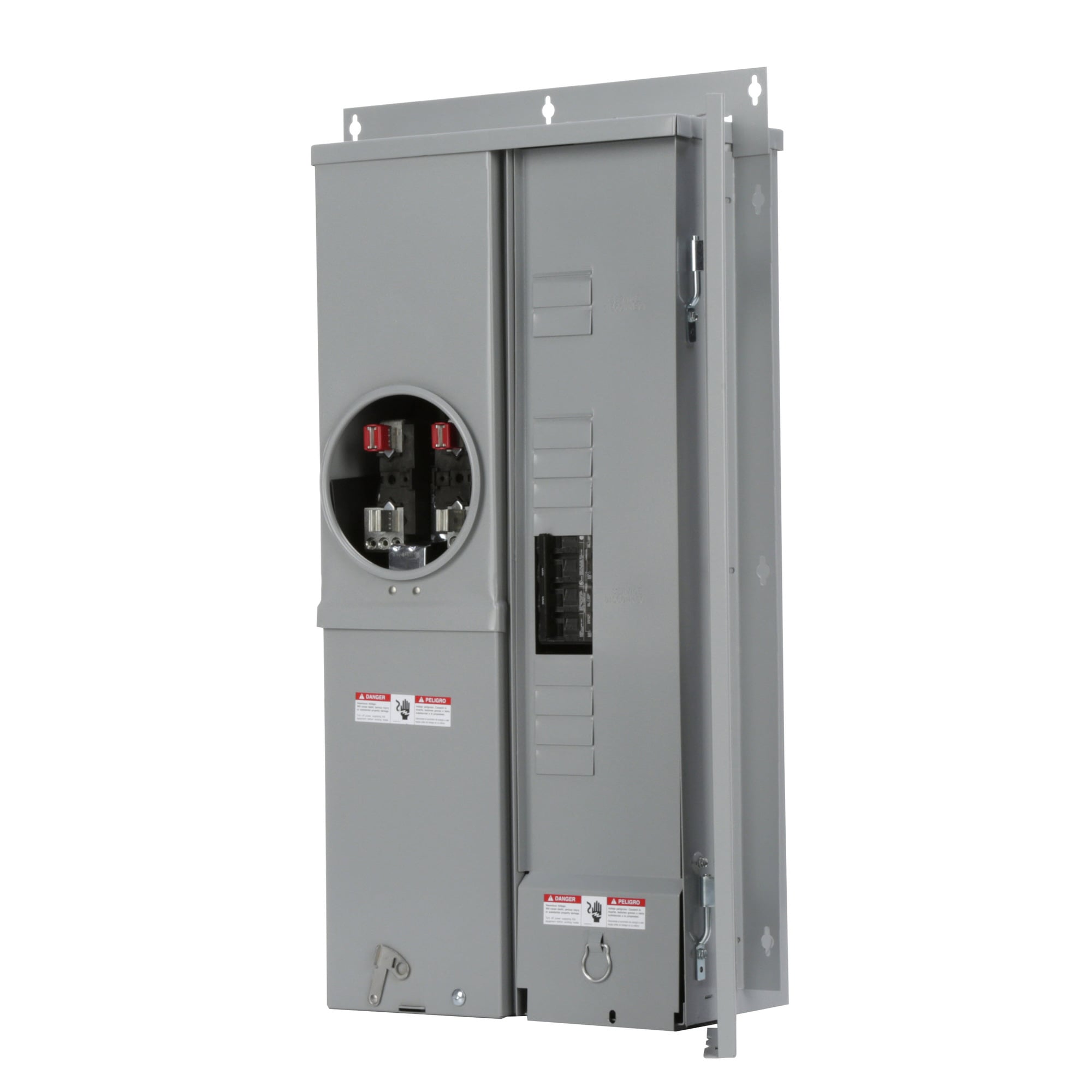 MC0816B1200EFN Meter Load Center Combination, 8 Spaces, 16 Circuits, 200A 4 Jaw, OH Ringed, Flush, EU