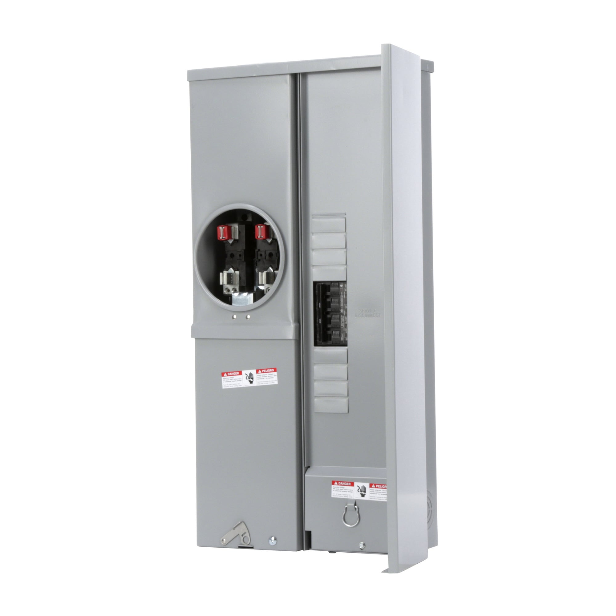 MC0816B1200EST Meter Load Center Combination, 8 Spaces, 16 Circuits, 200A 4 Jaw, OH, UG, Ringed, Surface, EU, FTL