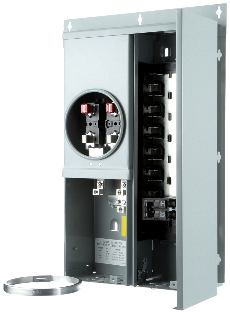 MC1224B1100EFC MC 12 Spaces, 24 Circuits, 100 Amp, 4 Jaw, OH, UG, Ringed, Flush, EU