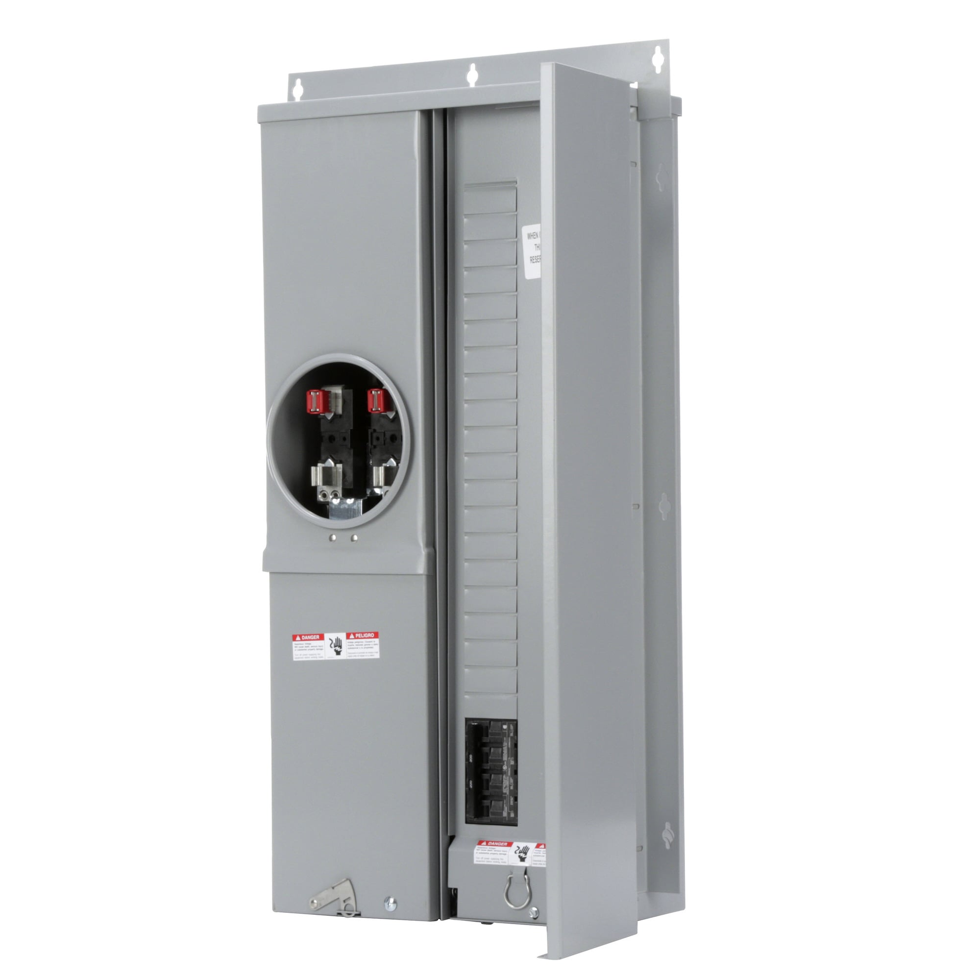 MC2040B1200EFC Meter Load Center Combination, 20 Spaces, 40 Circuits, 200A 4 Jaw, OH, UG, Ringed, Flush, EU