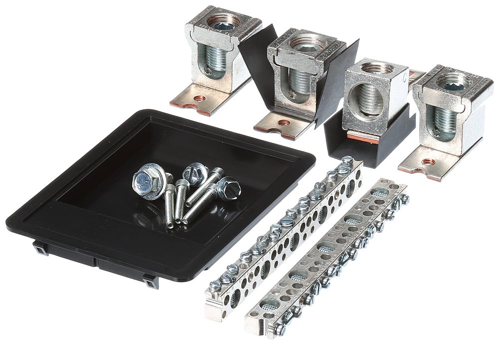 Copper (Main or Feed-Thru) Lug kit for revised P1 interior panelboard. Suitablefor 3-Phase system rated (250A). Wire range 6 AWG - 350kcmil (CU only). Not suitable for use with Original P1 panels produced before January 2015.