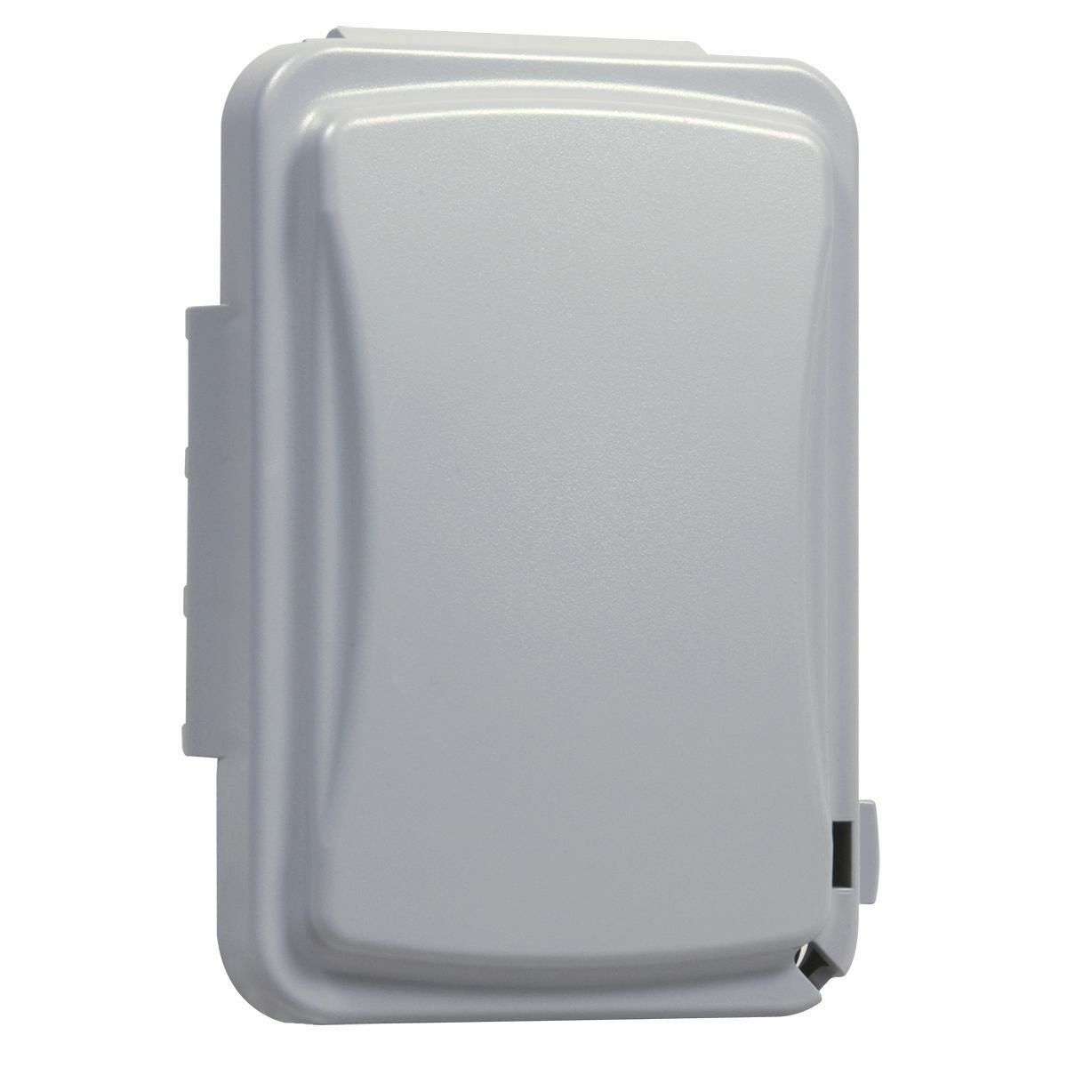 1-Gang Weatherproof Flip Cover, Horizontal/Vertical, Flat, 16-in-1, Gray