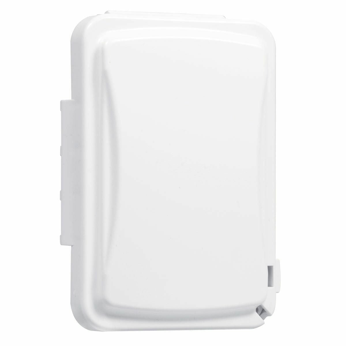 1-Gang Weatherproof Flip Cover, Horizontal/Vertical, Flat, 16-in-1, White
