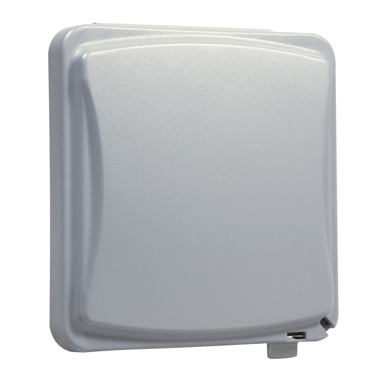 Two Gang Gray Flat Covers, 2-Gang 55-in-1