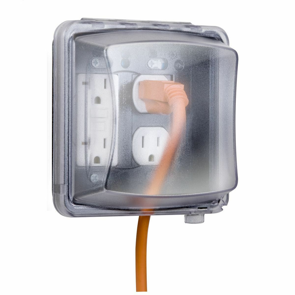 Two Gang Clear While In Use Covers, 2-Gang 55-in-1