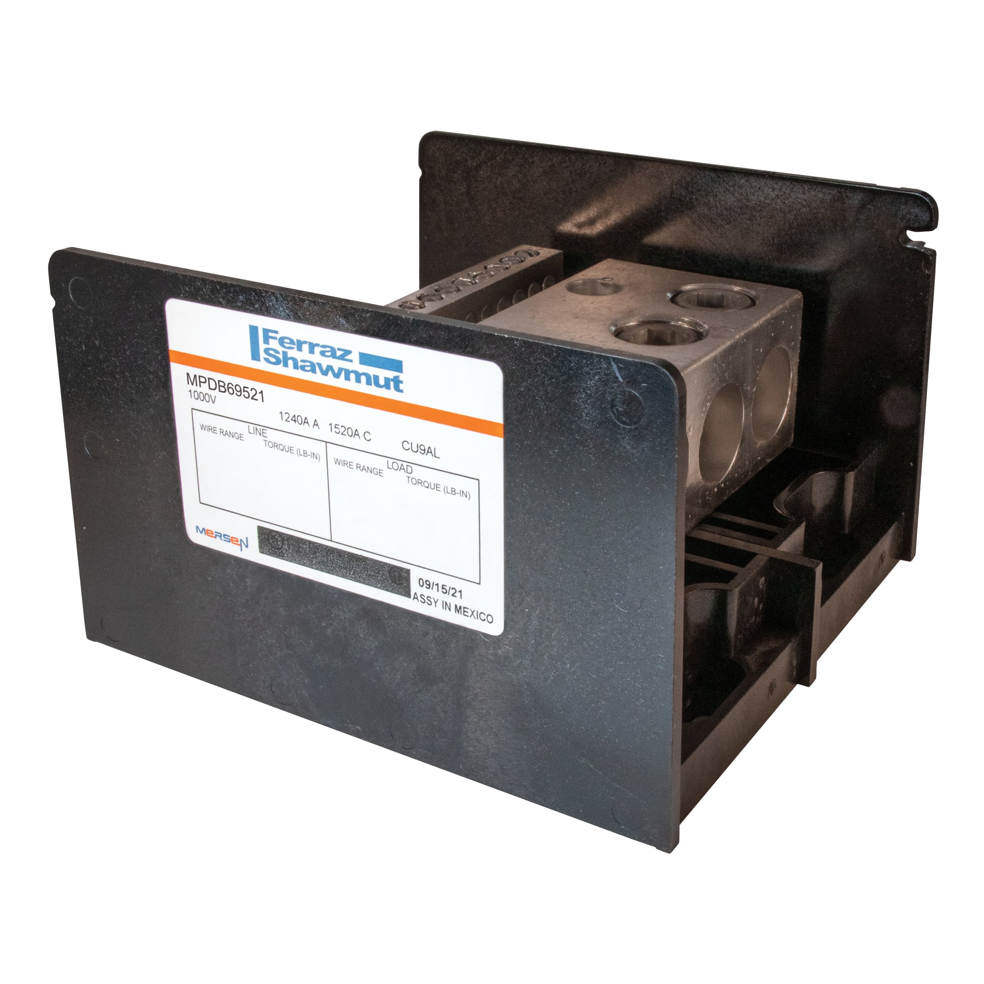 MPDB Series UL 1953 1000V 1240A-1520A AL DW 1Pole 2 - 4 500-#4 #6-#14 2/0-#14