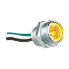 Eaton Crouse-Hinds series LynxPOWER Mini-Line receptacle, 13A, #16 AWG, Male receptacle, external thread, 1/2"-14 NPT, Passive, Zinc, Three-pole, Style I, 10 in cable length