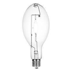 400W METALARC PULSE START quartz metal halide lamp, high output, position dedicated, reduced color shift, E39 base, ED37 bulb, enclosed fixture rated, base up only, clear, 4000K