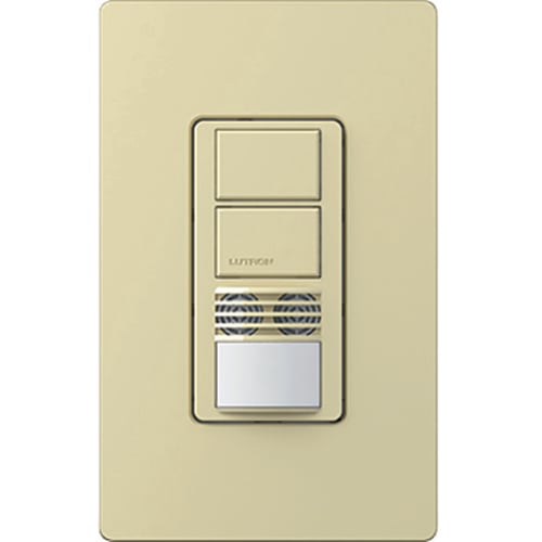 Lutron Maestro Dual-Circuit Dual-Tech Motion Sensor switch, 6A, Single-Pole or 3-Way, Ivory