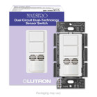 Lutron Maestro Dual-Circuit Dual-Tech Motion Sensor switch, 6A, Single-Pole or 3-Way, White