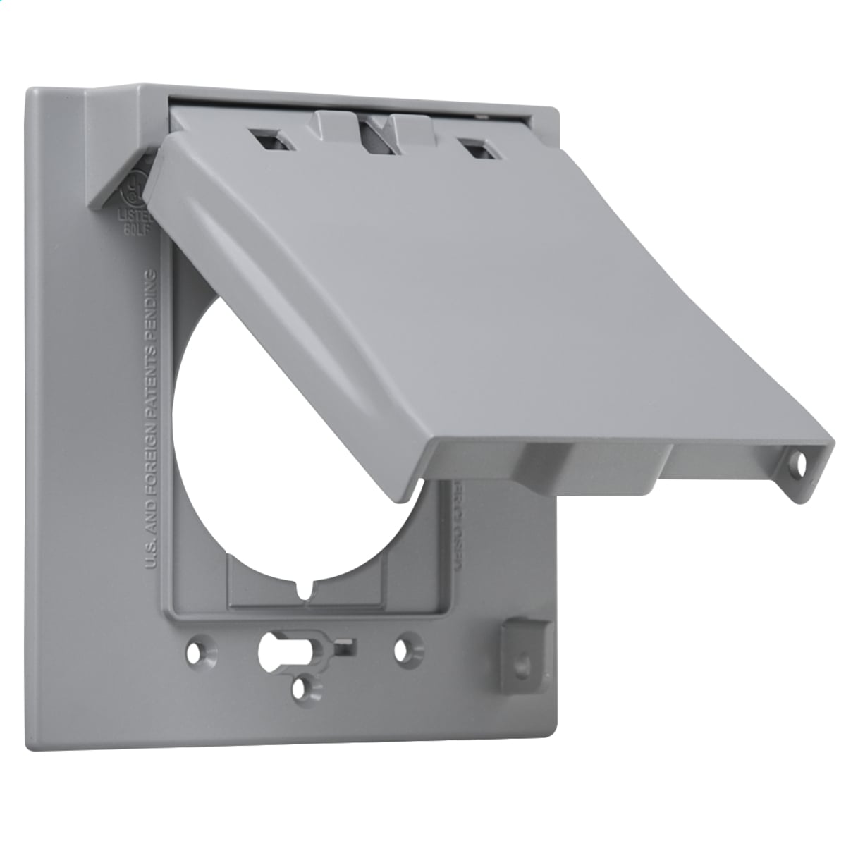 Two Gang Universal Metal Flip Covers, 3-in-1