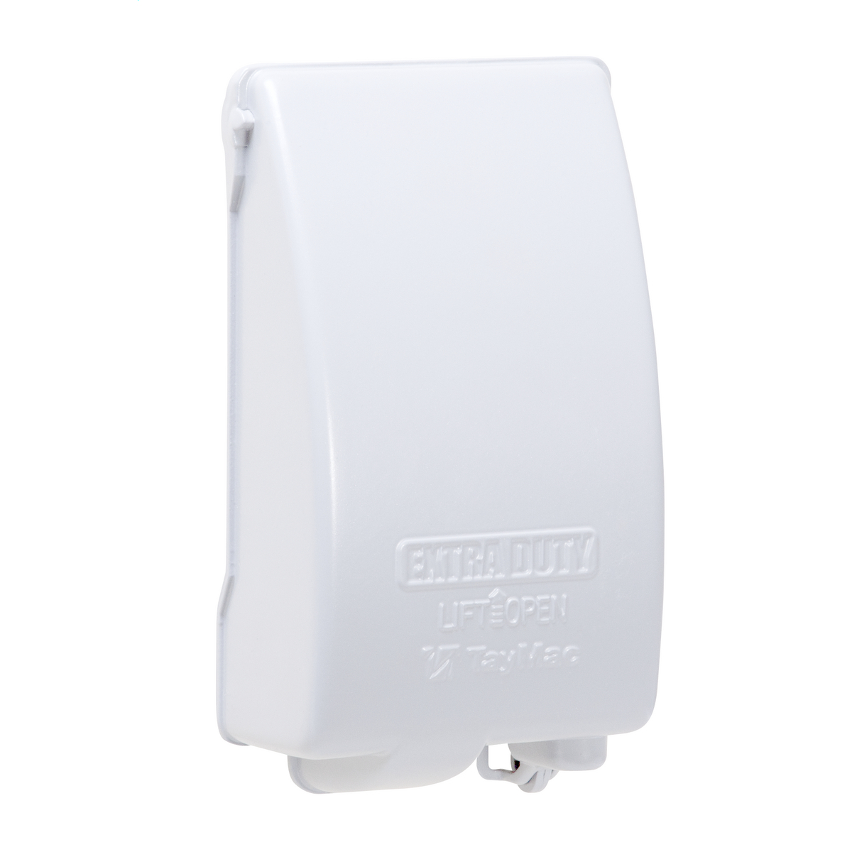 One Gang White Metal Low Profile While-In-Use Covers - Extra Duty, Vertical 8-in-1