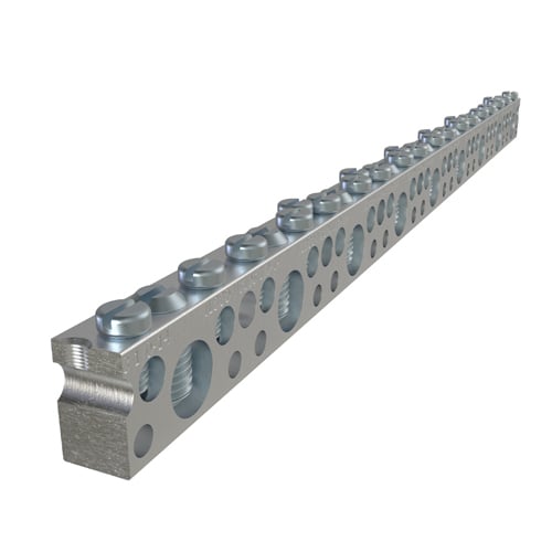 Aluminum Neutral Bar, Dual Rated, Large Conductor Range 1/014, S Crescent Electric Supply Company