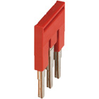 Terminal Blocks, Linergy, plugin bridge jumper, for 6.2mm wide blocks, 3 points, red