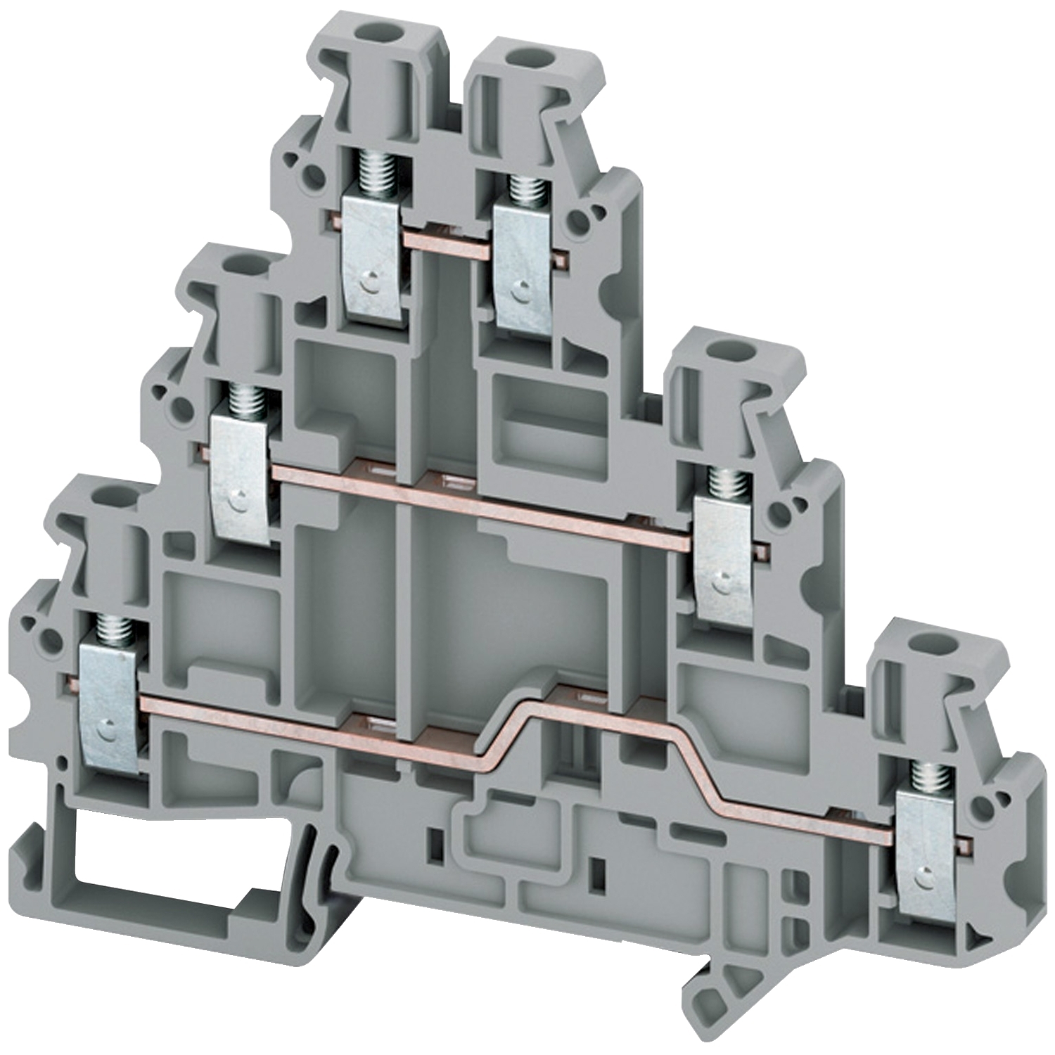 Terminal block, Linergy TR, grey, 2.5mm, 3 levels connected, 6 points, set of 10