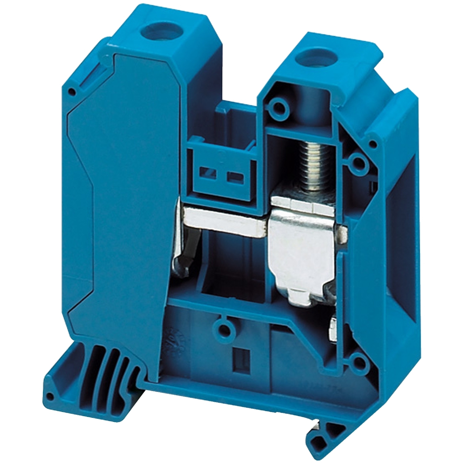 Terminal block, Linergy TR, blue, 35mm, passthrough, 2 points, set of 10