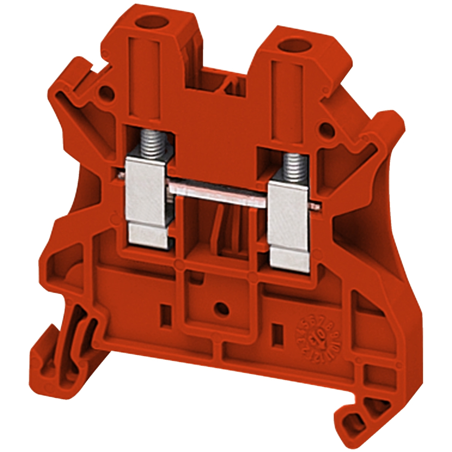 Terminal Blocks, Linergy, feed through, 30A, 600V, screw termination, 2 points, 26AWG to 10AWG, red