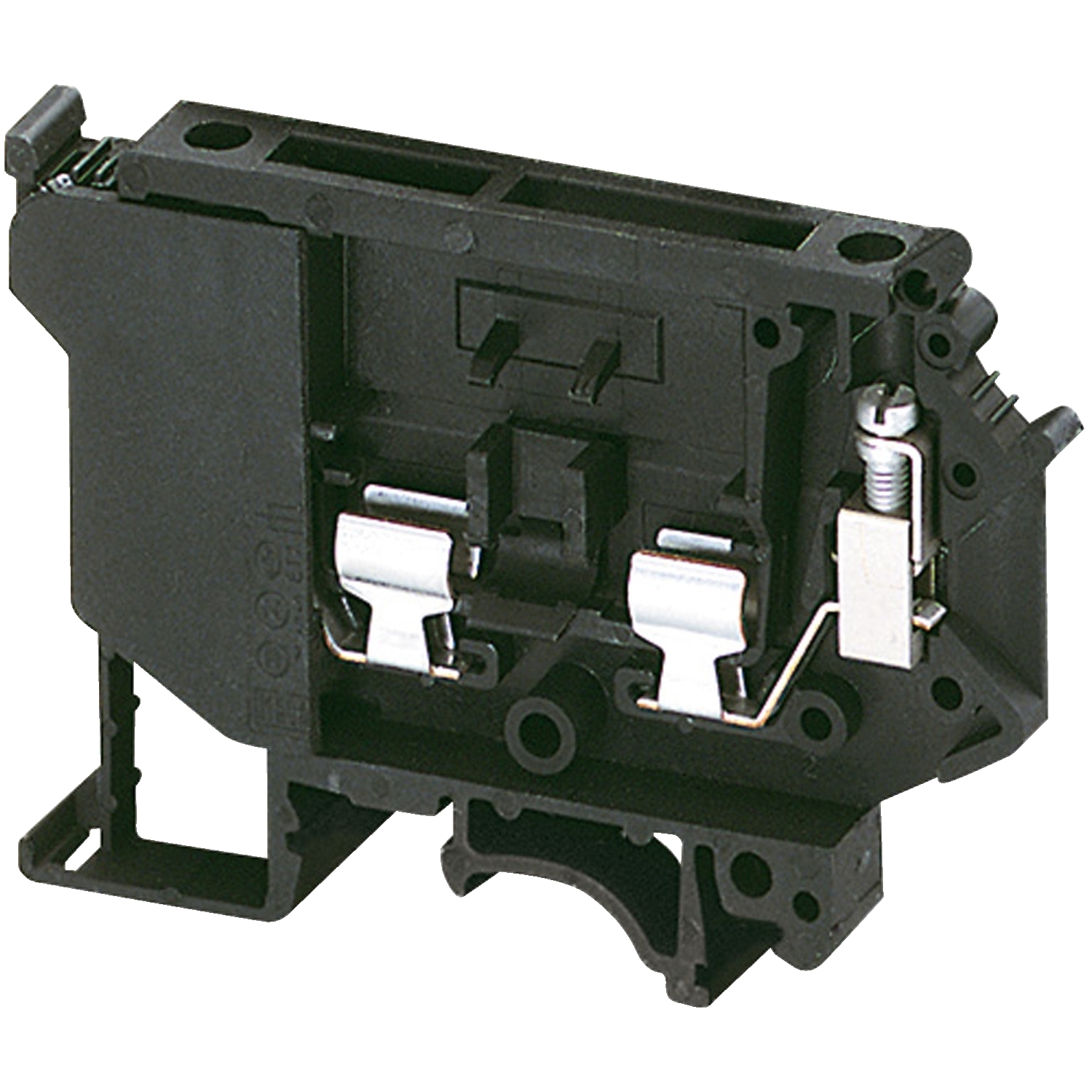 Terminal Blocks, Linergy, fused block, 12A, 600V, screw, for 5X20/25/30mm fuses, with 110/250V LED, 2 points, black