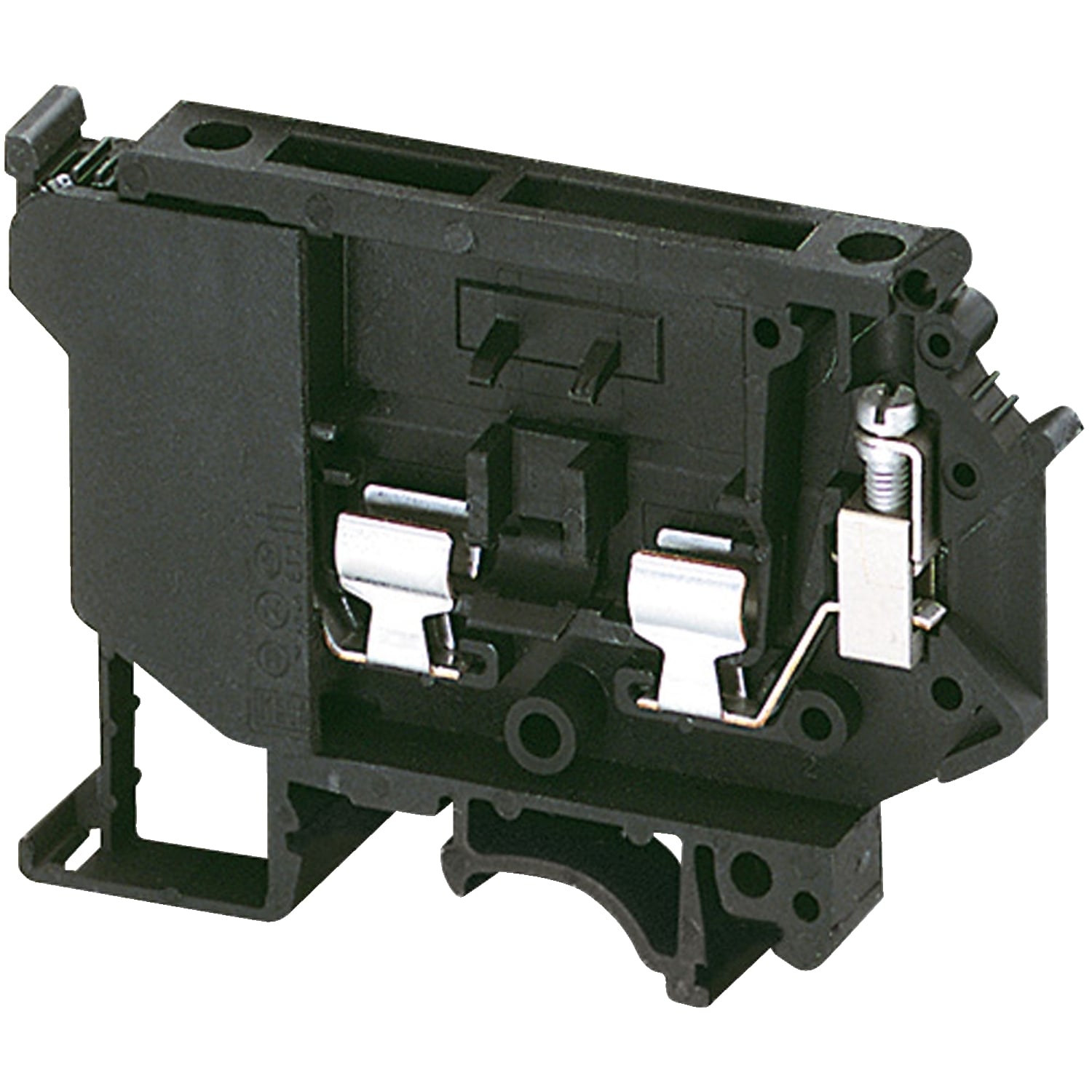 Terminal block, Linergy TR, fused disconnect type, for 5x20/25/30mm fuse, with led 12 to 30V, 2 points, black