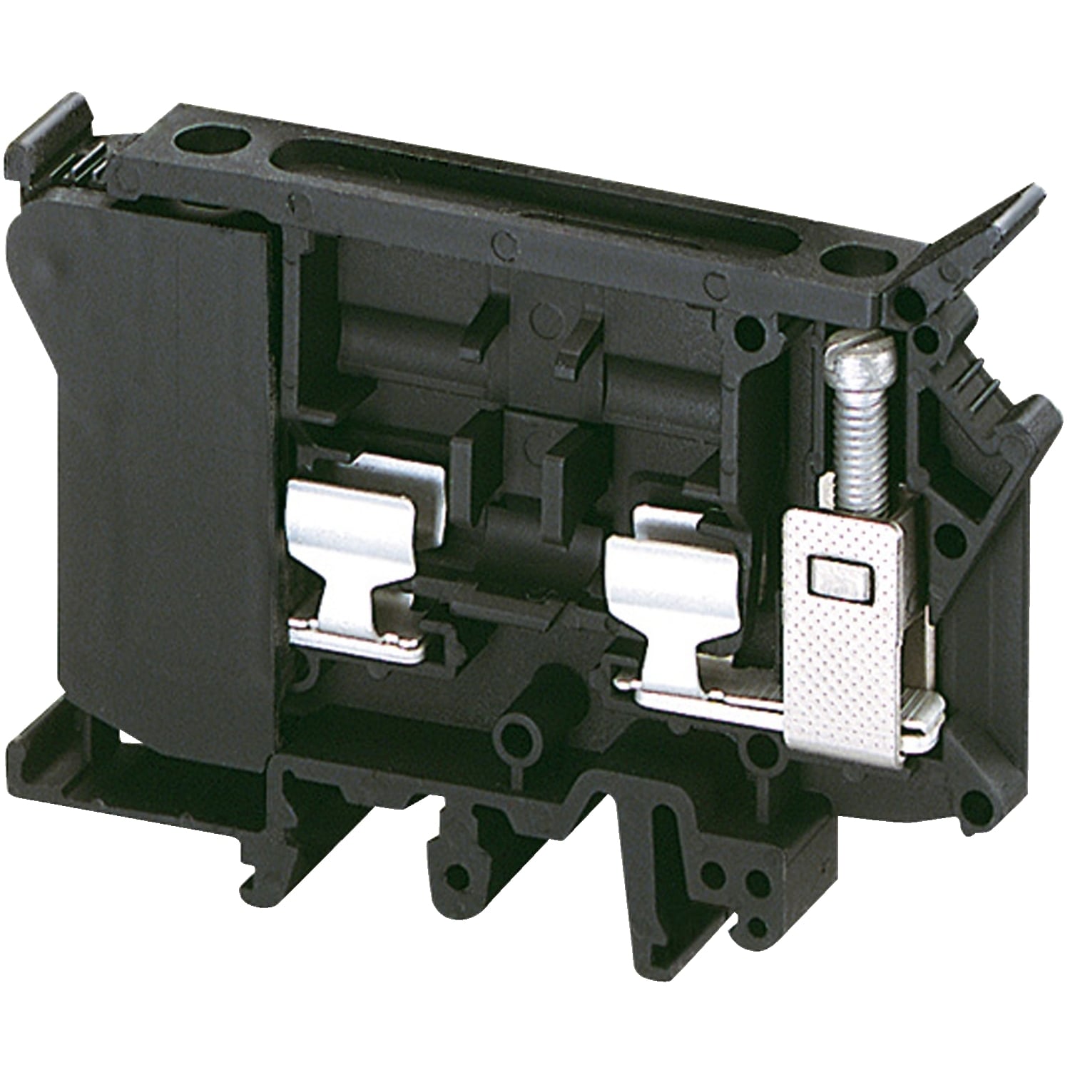 Terminal Blocks, Linergy, fused block, 10A, 600V, screw terminal, for 6.3X32mm fuse, 2 points, black