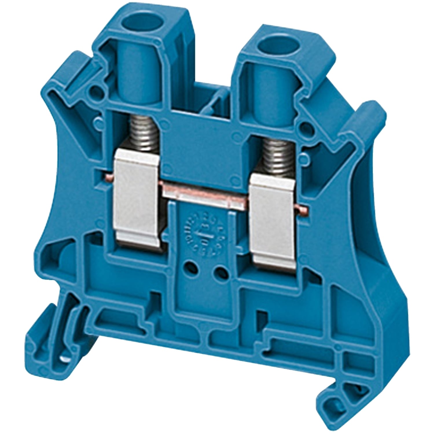 Terminal block, Linergy TR, blue, 6mm2, passthrough, 2 points, set of 10