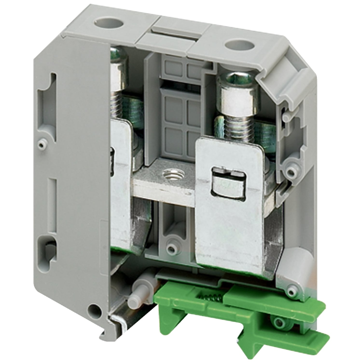 Terminal block, Linergy TR, grey, 70mm, passthrough, 2 points, set of 10