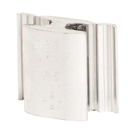Aluminum H-Type Compression Connectors, length 1-1/2 inch, die O..325-.162 inch on one side, .325-.162 on the other side