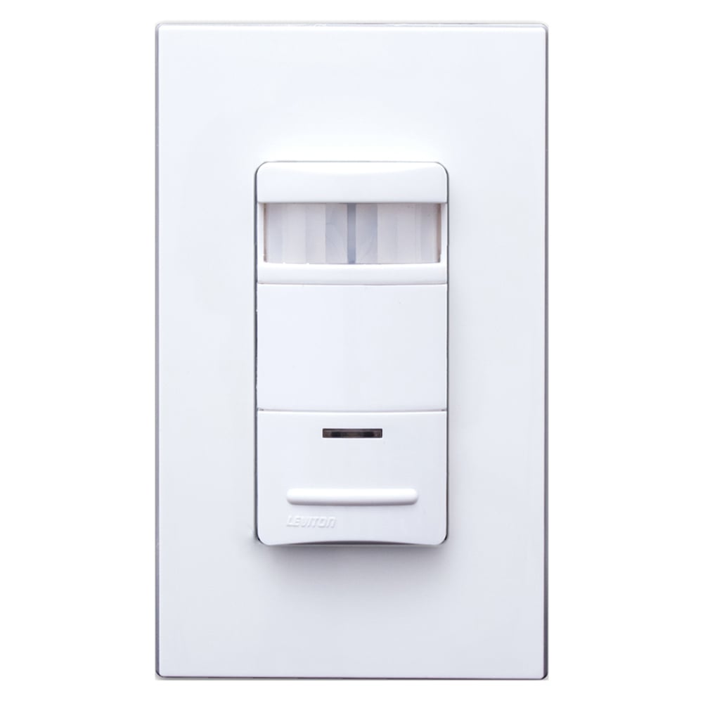 Passive Infrared Wallbox Occupancy Sensor, Single Relay, Photocell Controlled, Low Profile, 180 Degree Field Of View, 1600 Sq Ft, Adjustable Blinders, Time Delay 30S-30M. 120/277VAC, 60Hz, Auto On/Manual On Selectable, Cec Title 24 Compliant, UL Listed, RoHS - White