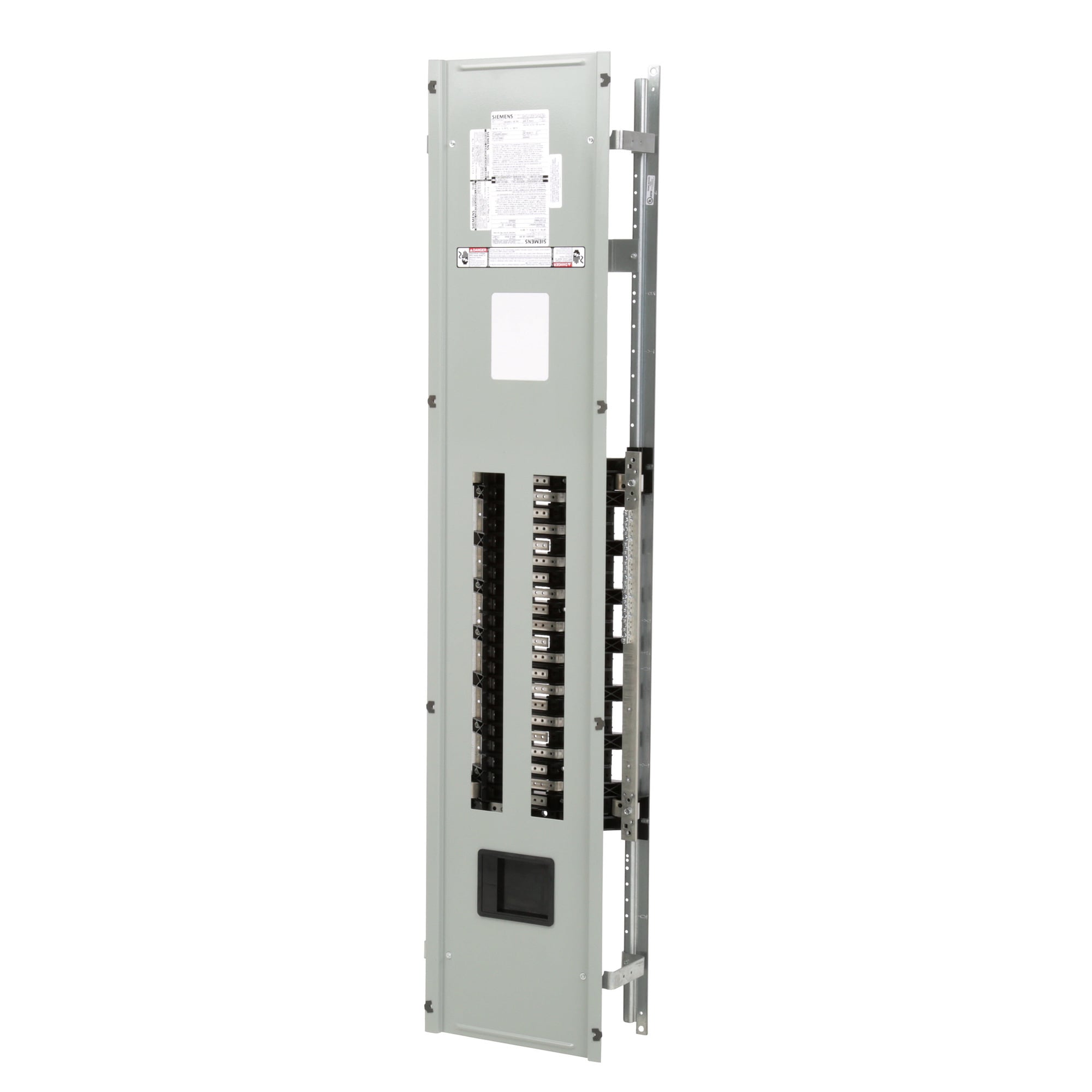  Low Voltage RP1 Unassembled Lighting Panel. Dimensions (H x W x D) IN 68.0 x 20.0 x 5.75. 1-Phase 3-Wire allows 42 circuits user selects Main Device (Lug/Breaker). Rated 120/240V (400A). Special features tin-plated aluminum main bus, subfeed space included