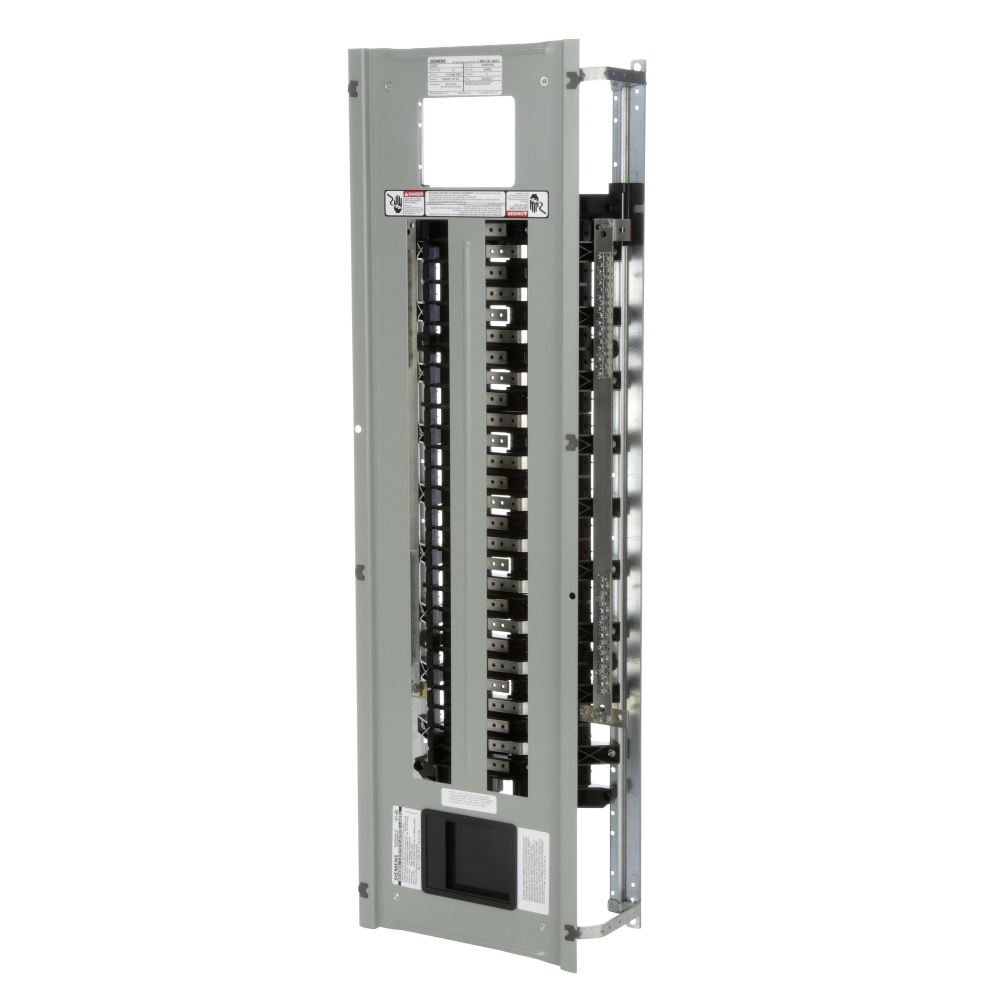  Low Voltage RP1 Unassembled Lighting Panel. Dimensions (H x W x D) IN 50.0 x 20.0 x 5.75. 1-Phase 3-Wire allows 54 circuits user selects Main Device (Lug/Breaker). Rated 120/240V (250A). Special features tin-plated copper main bus,subfeed space included