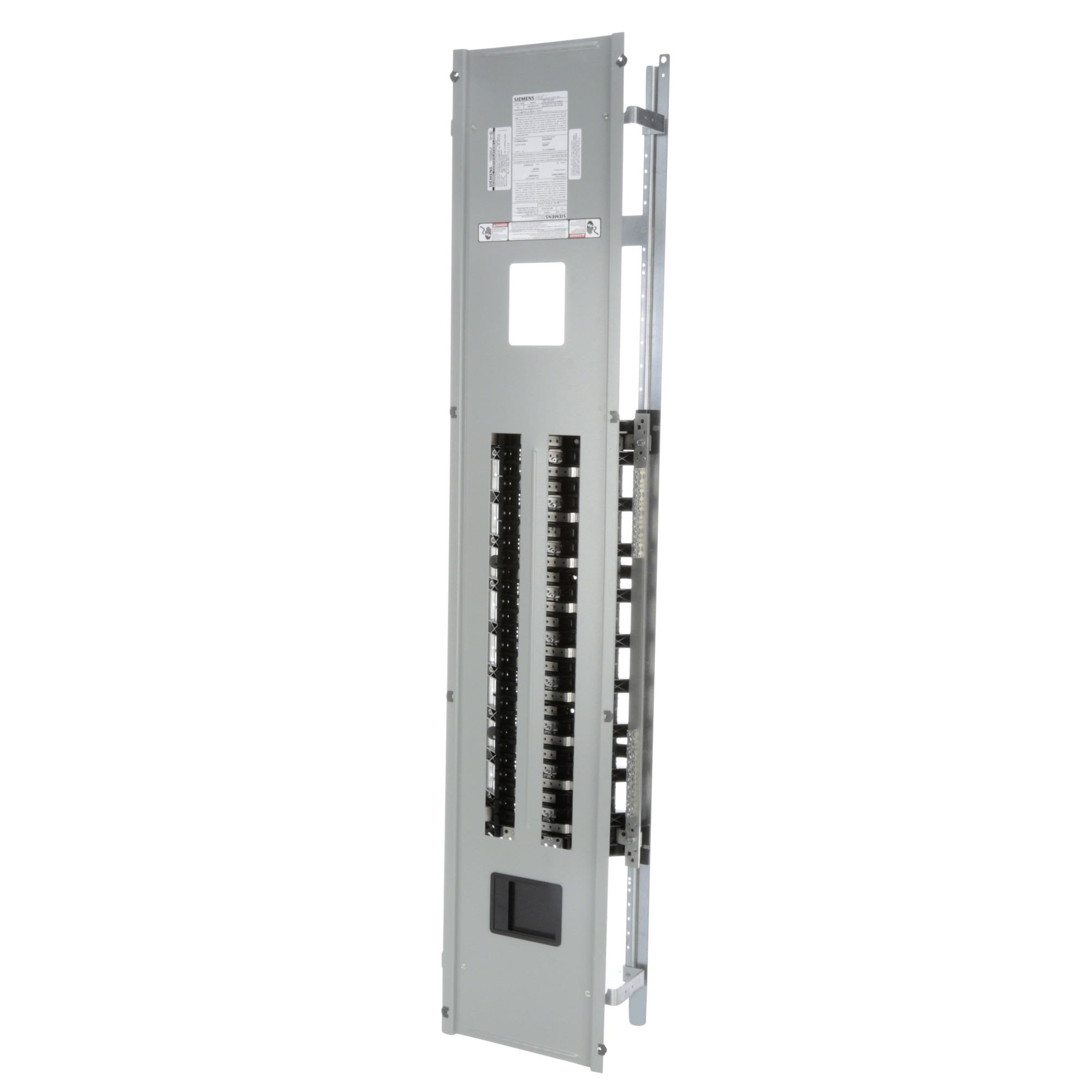  Low Voltage RP1 Unassembled Lighting Panel. Dimensions (H x W x D) IN 74.0 x 20.0 x 5.75. 3-Phase 4-Wire allows 54 circuits user selects Main Device (Lug/Breaker). Rated 208Y/120V (400A). Special features tin-plated aluminum main bus, subfeed space included