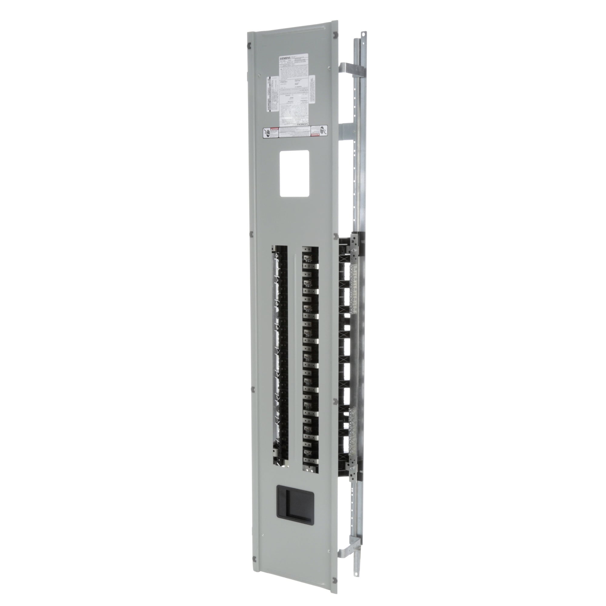  Low Voltage RP1 Unassembled Lighting Panel. Dimensions (H x W x D) IN 74.0 x 20.0 x 5.75. 3-Phase 4-Wire allows 54 circuits user selects Main Device (Lug/Breaker). Rated 208Y/120V (400A). Special features tin-plated copper main bus, subfeed space included