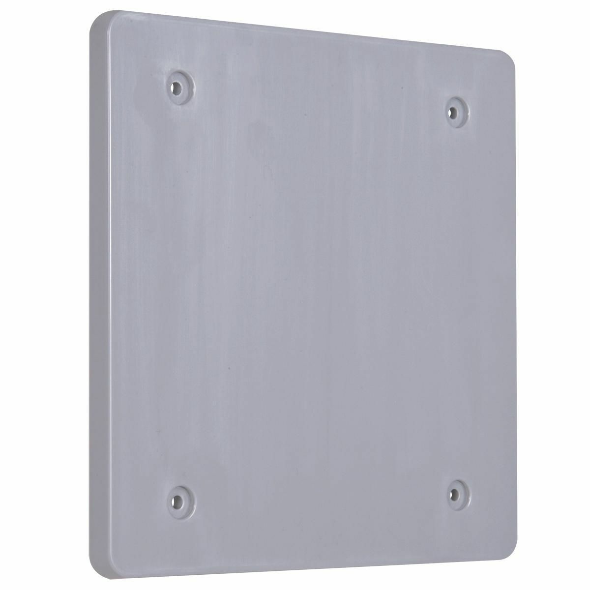 Two Gang Blank Covers, Blank Cover, Gray