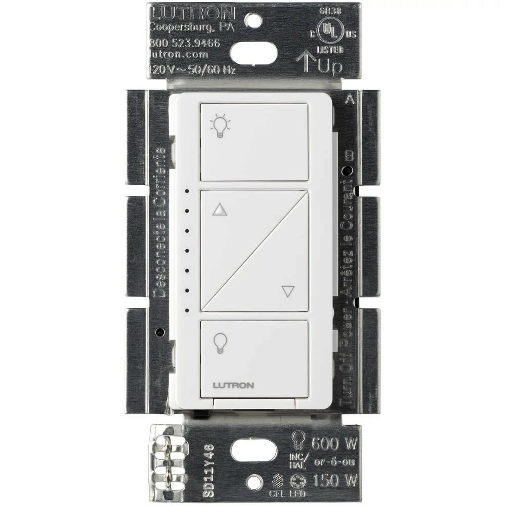 Lutron Caseta Wireless Smart Lighting Dimmer Switch for Wall and Ceiling Lights, White