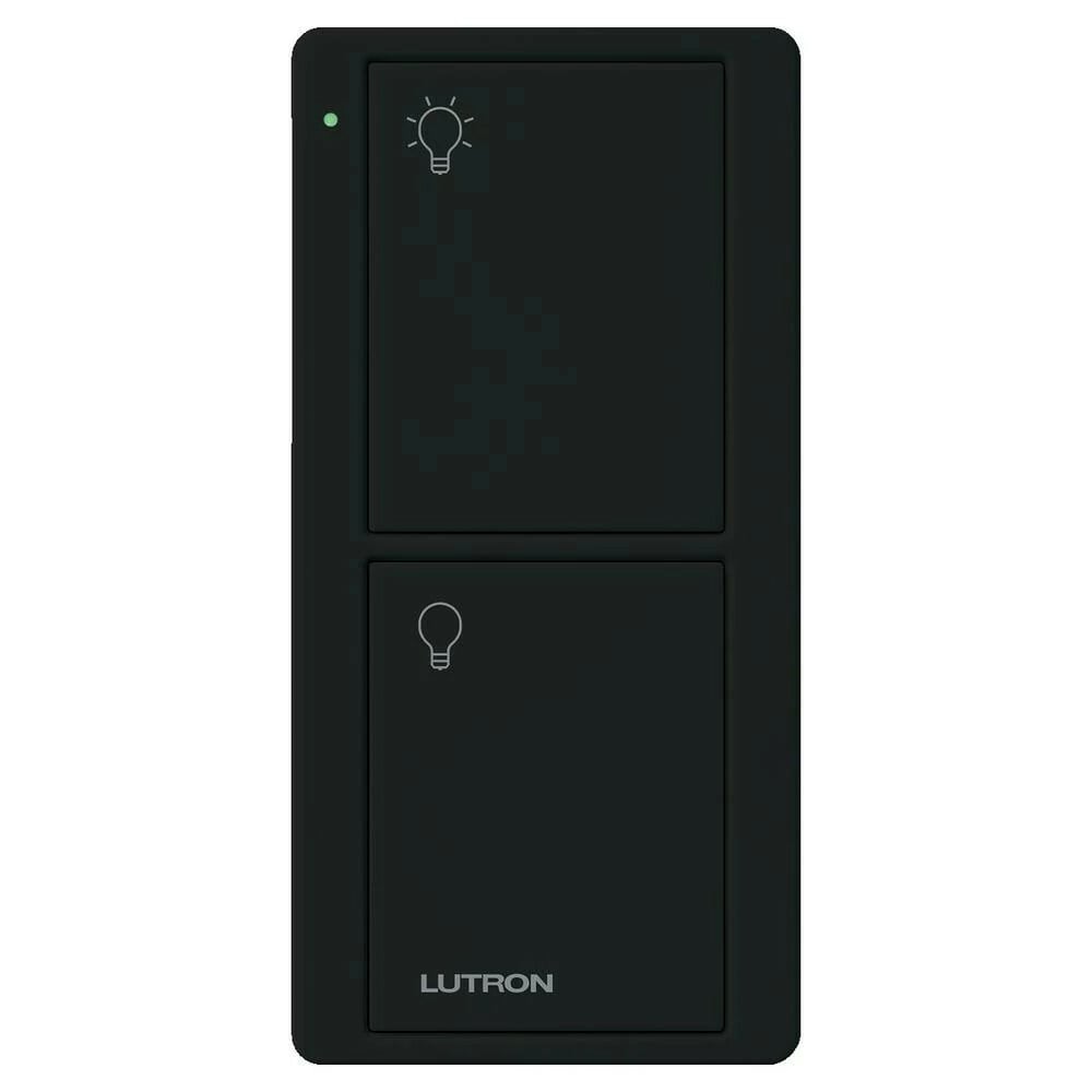 Lutron 2-Button Pico Smart Remote, with Light Icons - Black