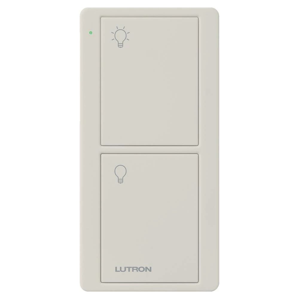 Lutron 2-Button Pico Smart Remote, with Light Icons - Light Almond