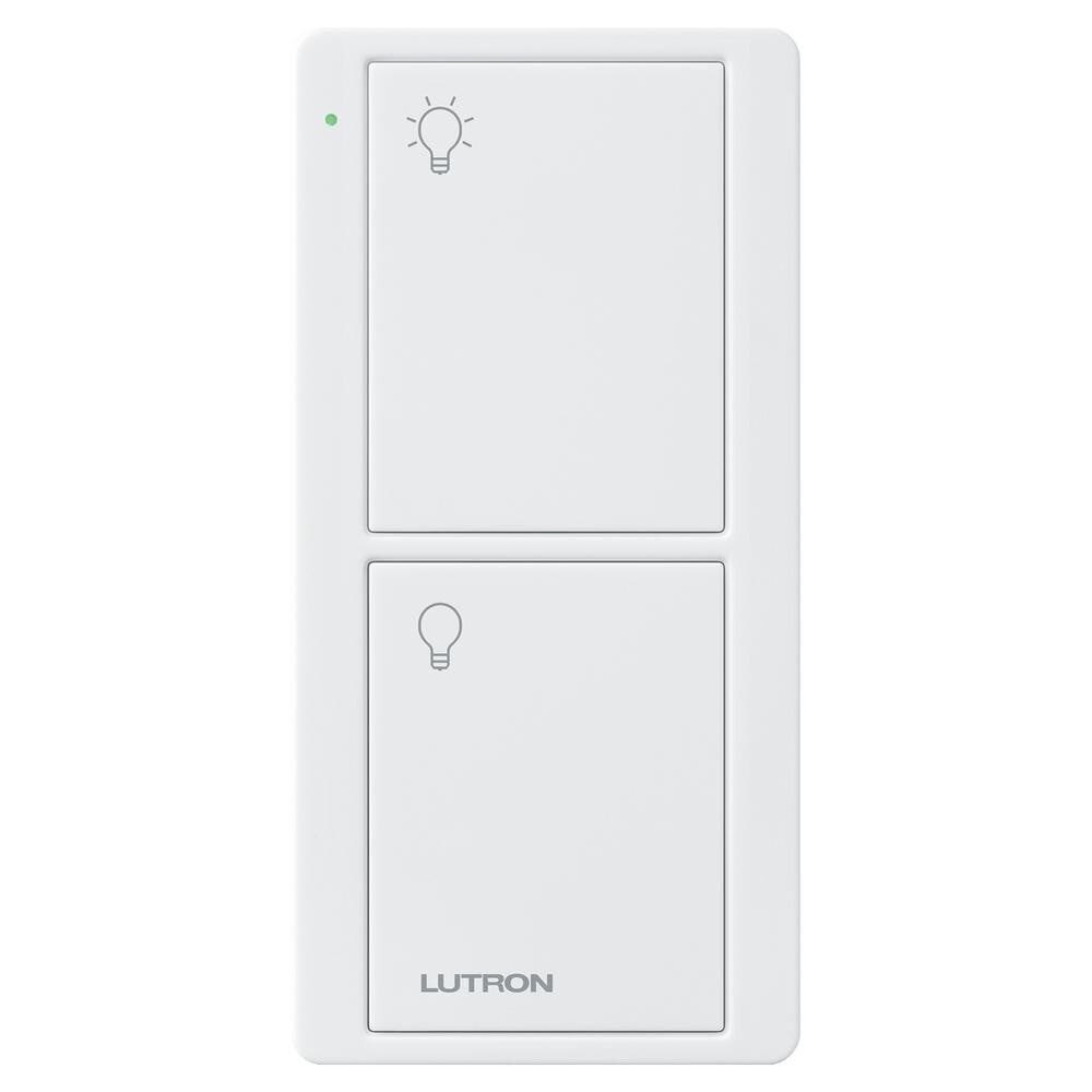 Lutron 2-Button Pico Smart Remote, with Light Icons - White