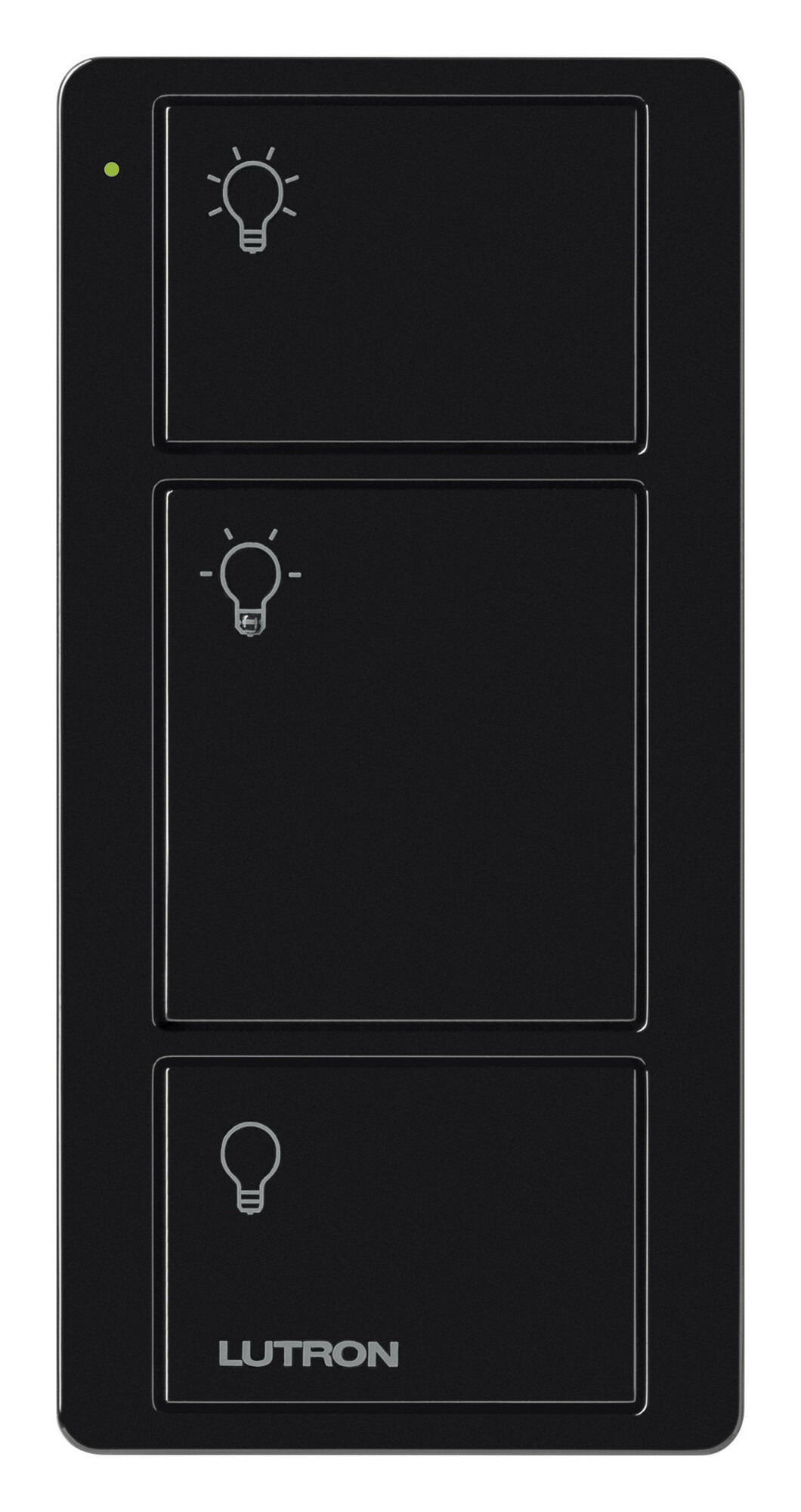 Lutron 3-Button Pico Smart Remote, with Light Icons - Black