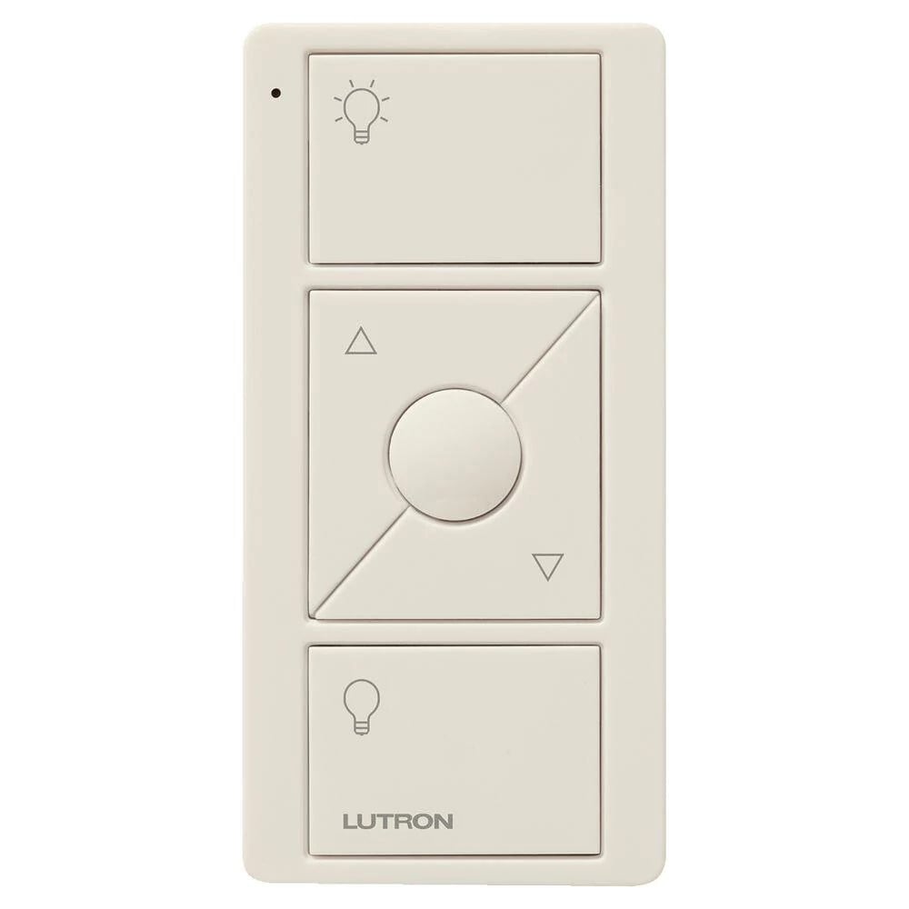 Lutron 3-Button with Raise/Lower and Preset, Pico Smart Remote, with Light Icons - Light Almond
