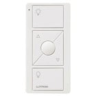 Lutron 3-Button with Raise/Lower and Preset, Pico Smart Remote, with Light Icons - White