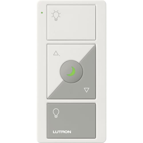 Pico Wireless Control with nightlight, 3-button with raise/lower in white/gray