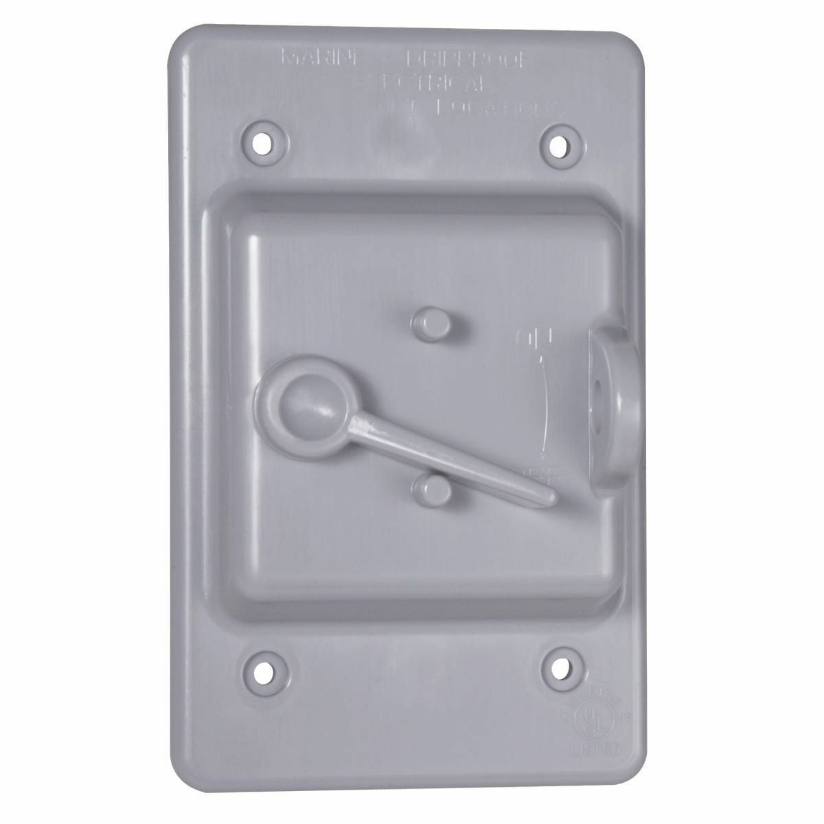 One Gang Gray Device Mount Covers, Toggle