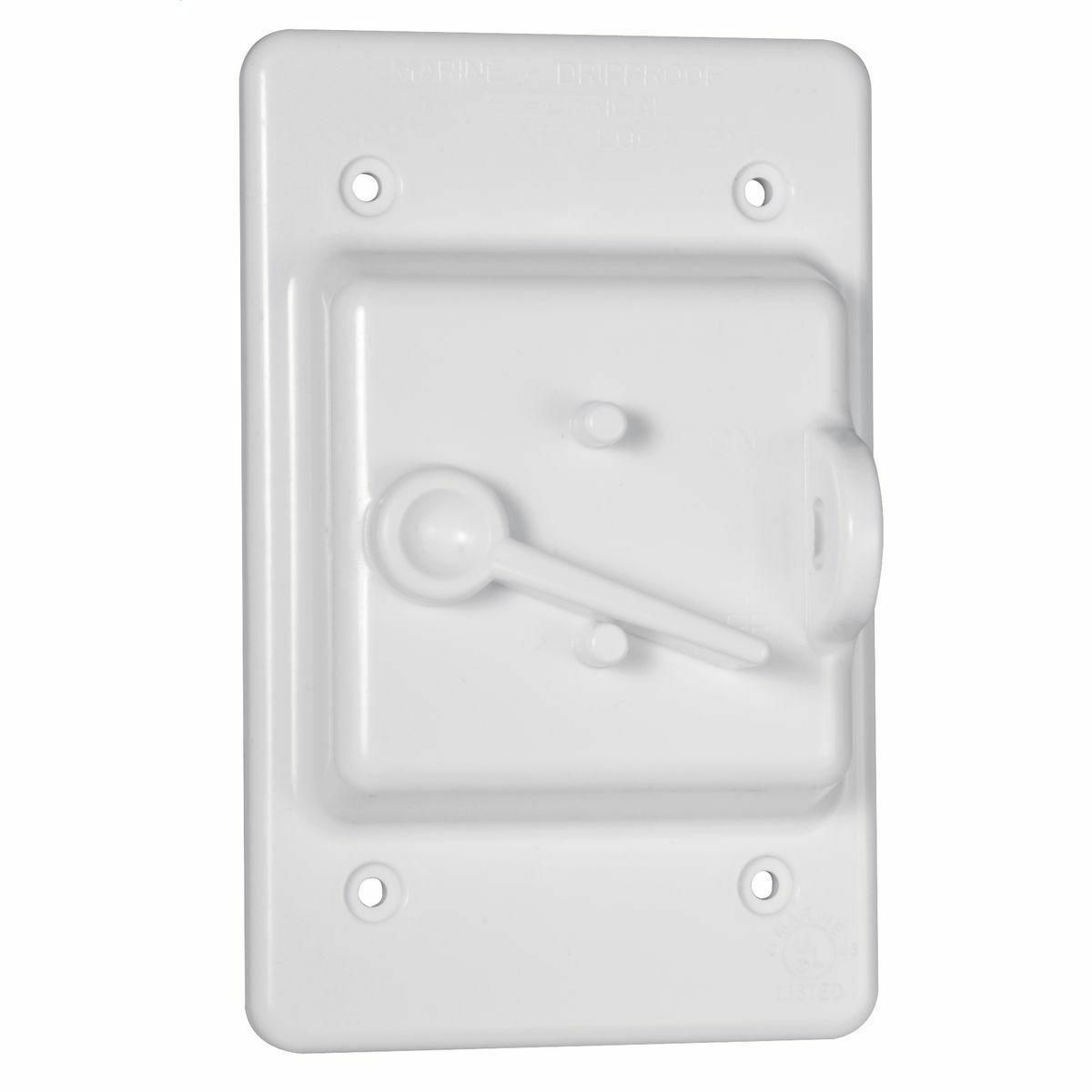 One Gang White Device Mount Covers, Toggle