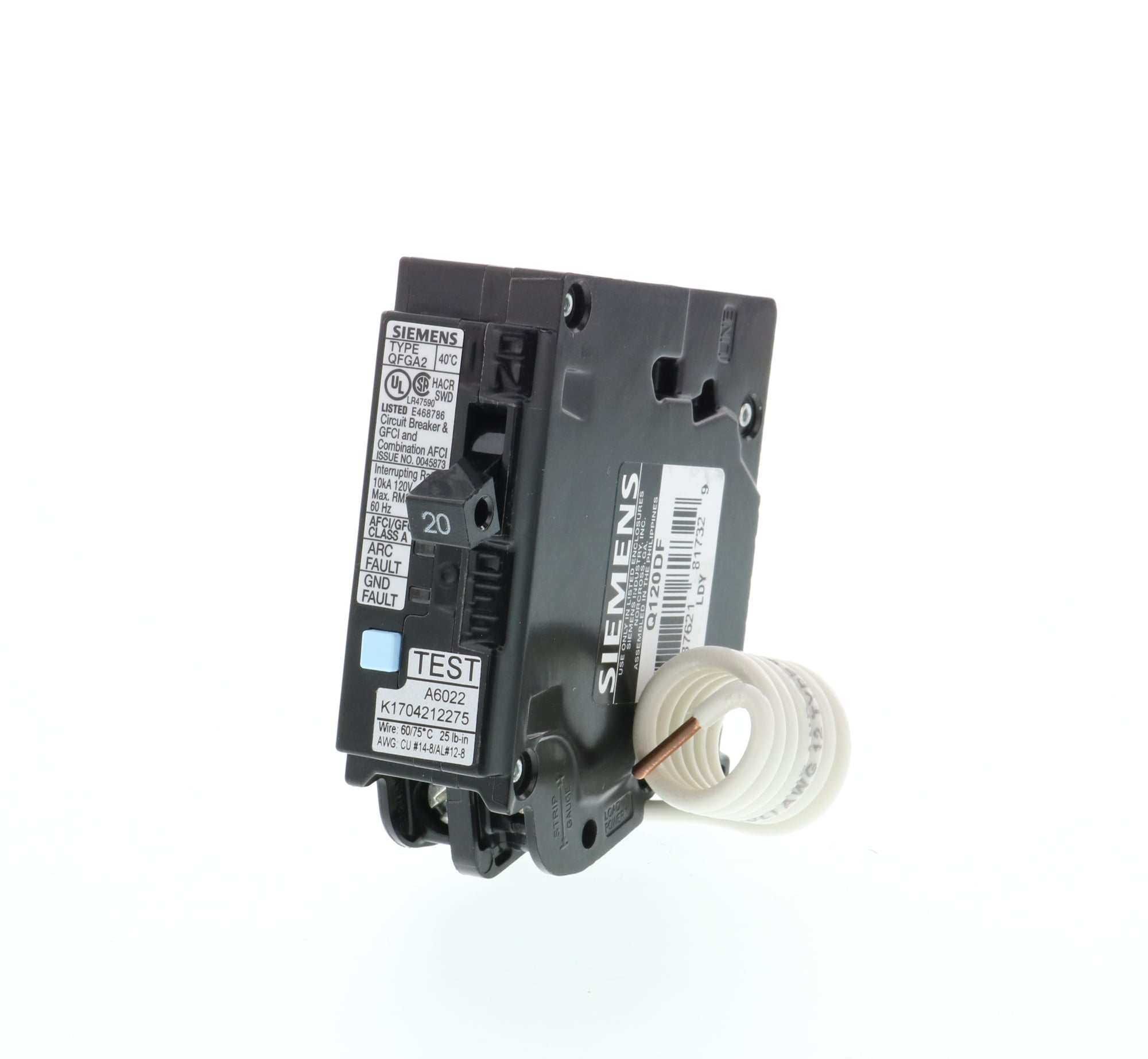 BRKR AFCI/GFCI 20A 1P 120V 10K Plug-in