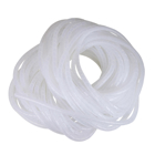 Translucent polyethylene spiral wire wrap with a bundle size of 0.47 to 3.94 inches.