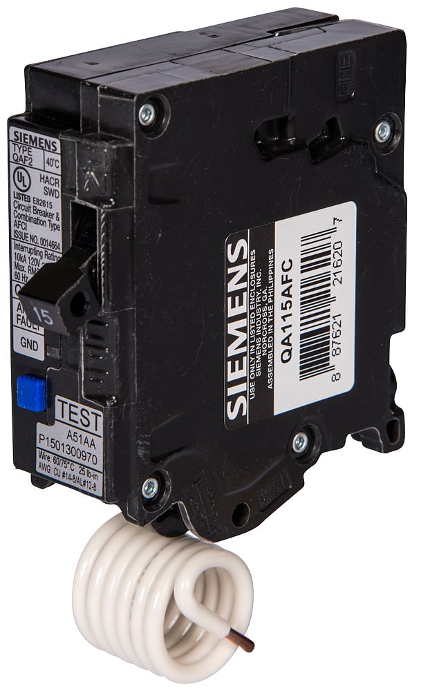  Low Voltage Residential Circuit Breakers Miniature Circuit Breakers AFCI - Combo AFCI 1-pole plug-on 10k are Circuit Protection Load Center Mains, Feeders, and Miniature Circuit Breakers. BREAKER 15A 1P 120V 10K QAF2 COMB AFCI