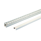 White standard wiring duct, 1 inch wide and 1.5 inches tall, with a 8 to 12mm slot pitch.
