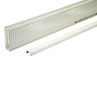 White high density wiring duct, 1 inch wide and 3 inches tall, with a 4 to 6mm slot pitch.