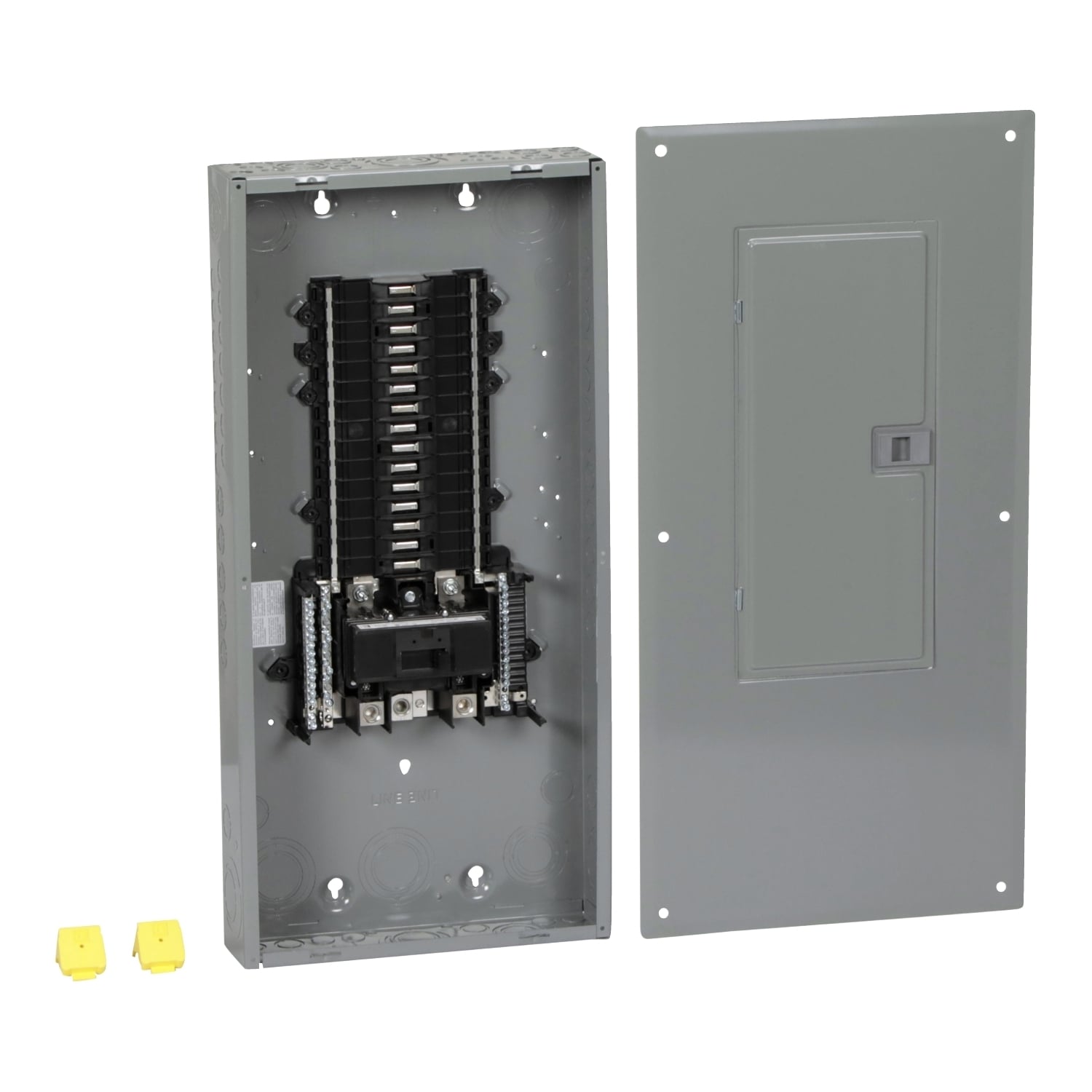Load center, QO, 1 phase, 30 spaces, 30 circuits, 150A convertible main breaker, PoN, NEMA1, combo cover